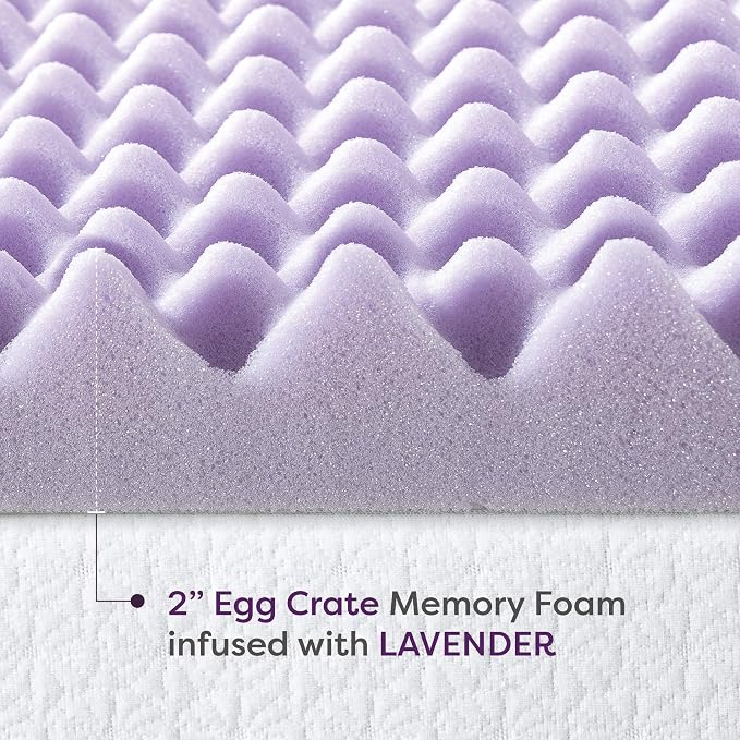 Best Price Mattress 2 Inch Egg Crate Memory Foam Mattress Topper - Image 7