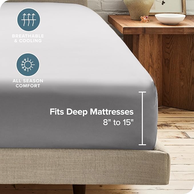 Bare Home 5-Pack Fitted Bottom Ultra-Soft Sheets King - Image 4