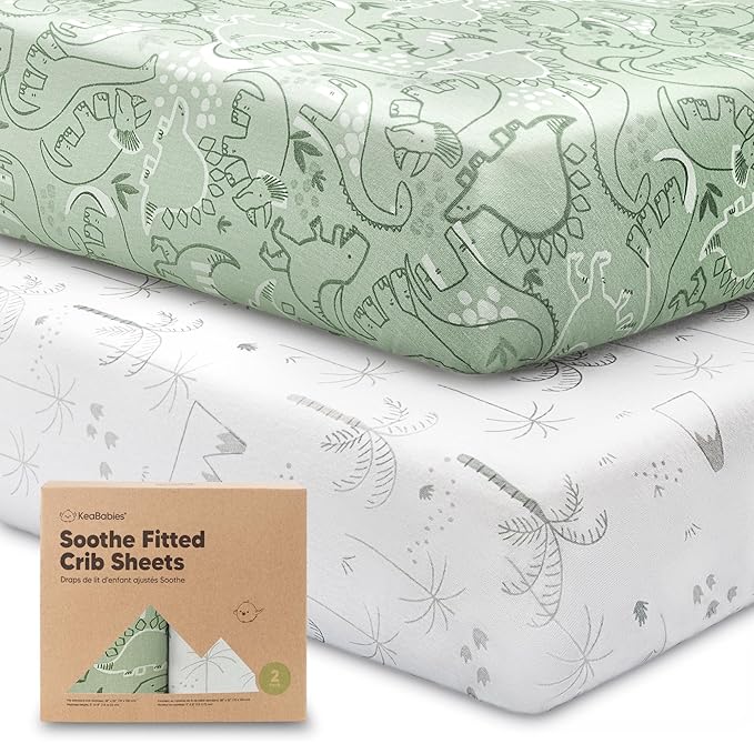 KeaBabies 2-Pack Organic Crib Sheets by KeaBabies