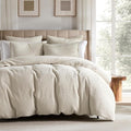 WDCOZY 100% Cotton Luxury Honeycomb Duvet Cover Set Queen Size by WDCOZY