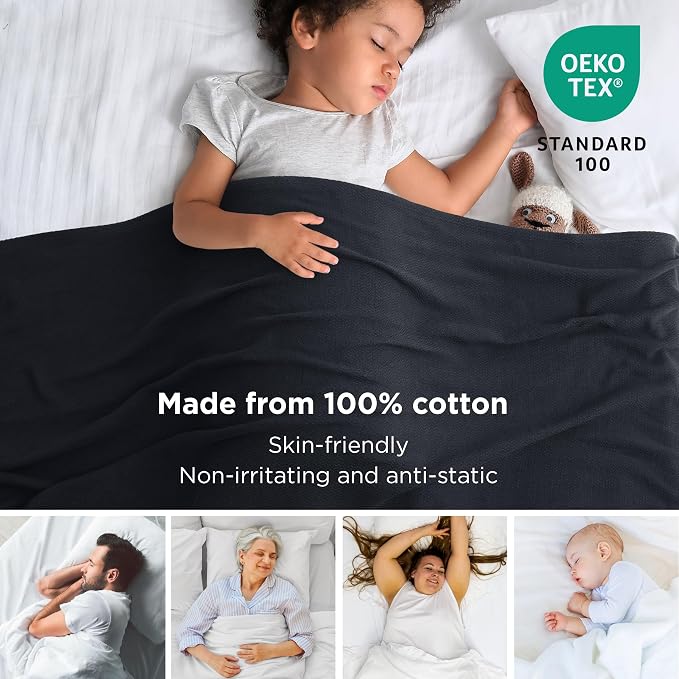 Bedsure GentleSoft 100% Cotton Large Throw Blanket - Image 2
