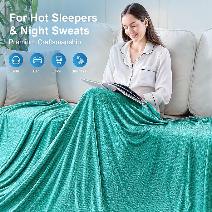 KMUSET Cooling Blanket Twin, Double Sided Summer Cooling Blankets - Image 8