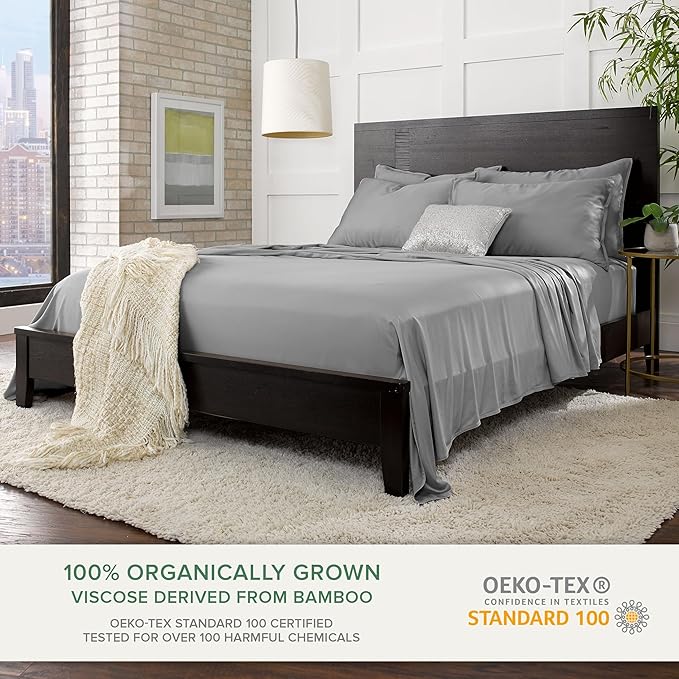 King Pillowcases by Pure Bamboo, Genuine 100% Organic Viscose Derived from - Image 3