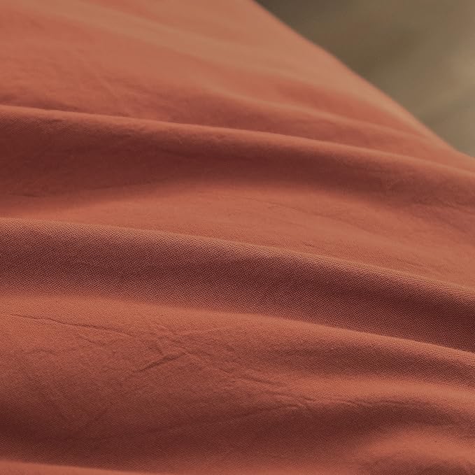 BESTOUCH Duvet Cover Set 100% Washed Cotton Linen Feel Super Soft Comfortable - Image 6