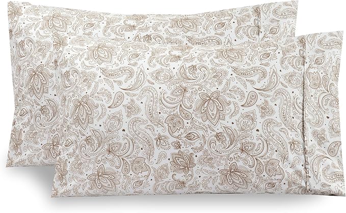 Elegant Comfort Paisley Pattern Pillowcase, 1500 Premium Hotel Quality by ELEGANTCOMFORT