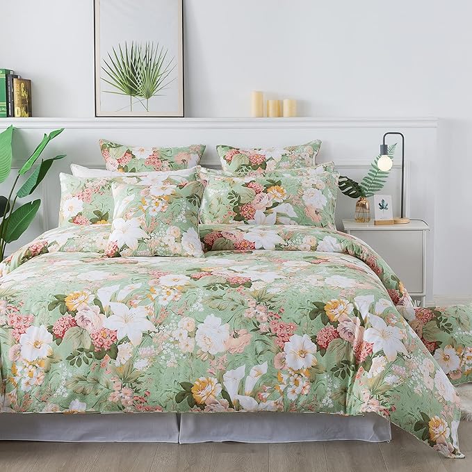 FADFAY Floral Duvet Cover Set Twin XL School Bedding 100% Cotton Garden Flower by CottonWorldSweetDream