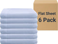 ZPECC Twin Flat Sheet Only 6 Pack, Durable Light Blue Top Bed Sheets by ZPECC-ABrandThatHasBeenFocusedOnBabyProductsFor18Years