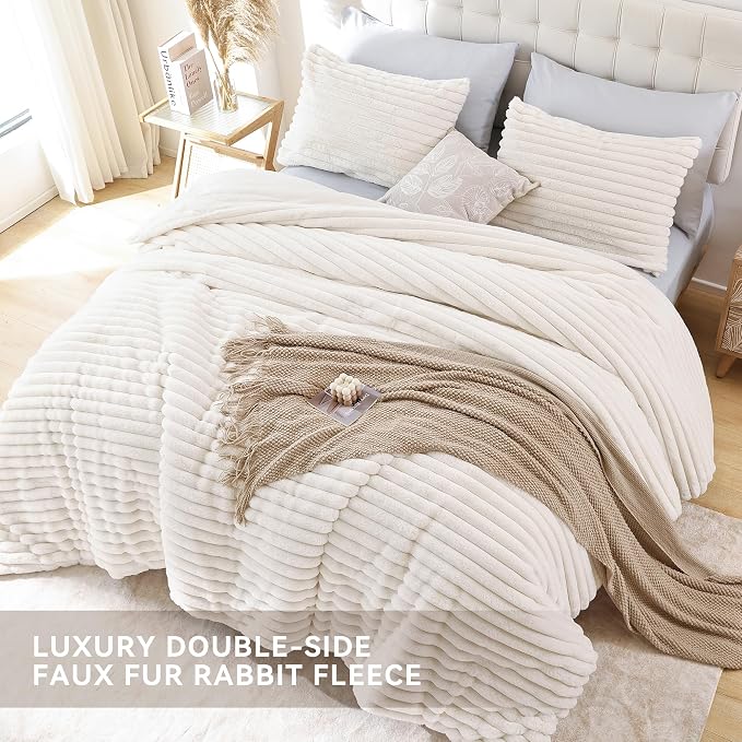 Smoofy Fluffy Full Size Comforter Sets 3 Pieces - Image 4