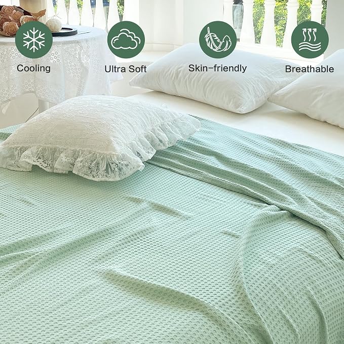 AmyHomie Cooling Blanket King Size, 100% Rayon Derived from Bamboo, Cool Summer - Image 5