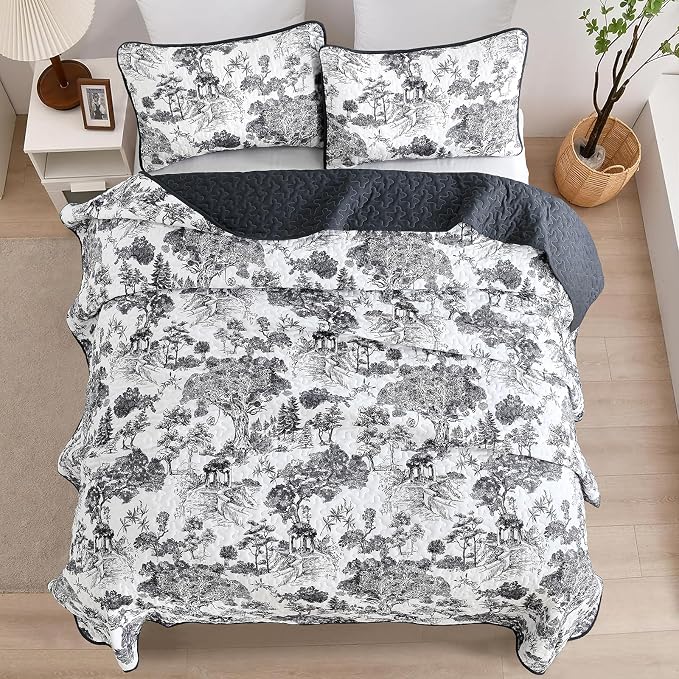 WONGS BEDDING Botanical Quilt Set King Size - Image 5