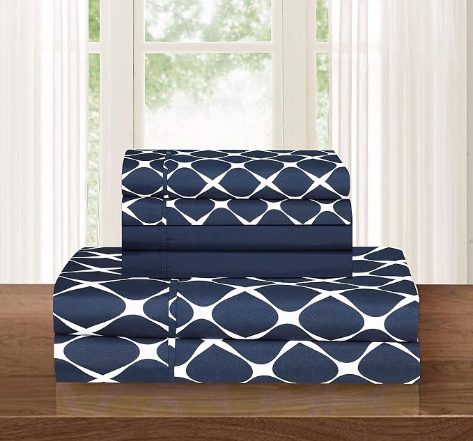 Elegant Comfort Luxury Softest and Coziest 6-Piece Bed Sheet Set, Wrinkle by ELEGANTCOMFORT