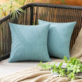MIULEE Pack of 2 Decorative Outdoor Solid Waterproof Throw Pillow Covers Faux by MIULEE