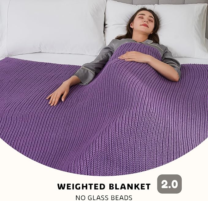 L'AGRATY Knitted Weighted Blanket - Image 2