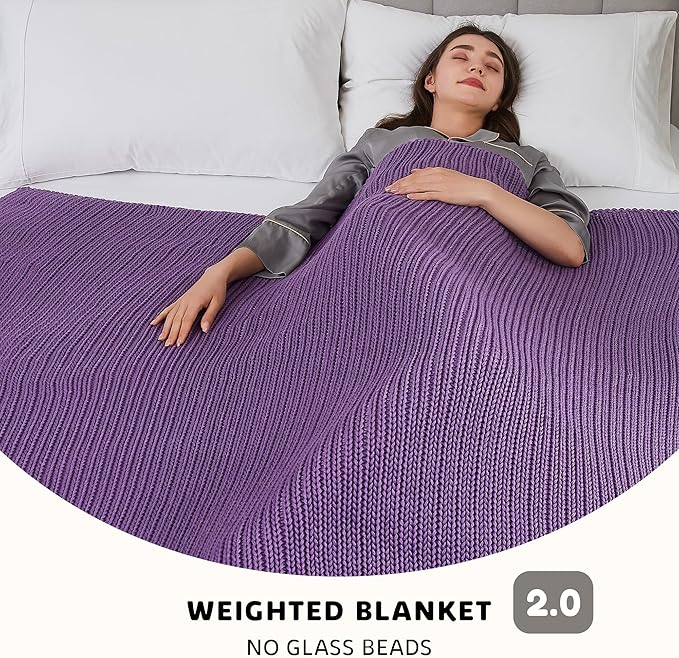 L'AGRATY Knitted Weighted Blanket - Image 2