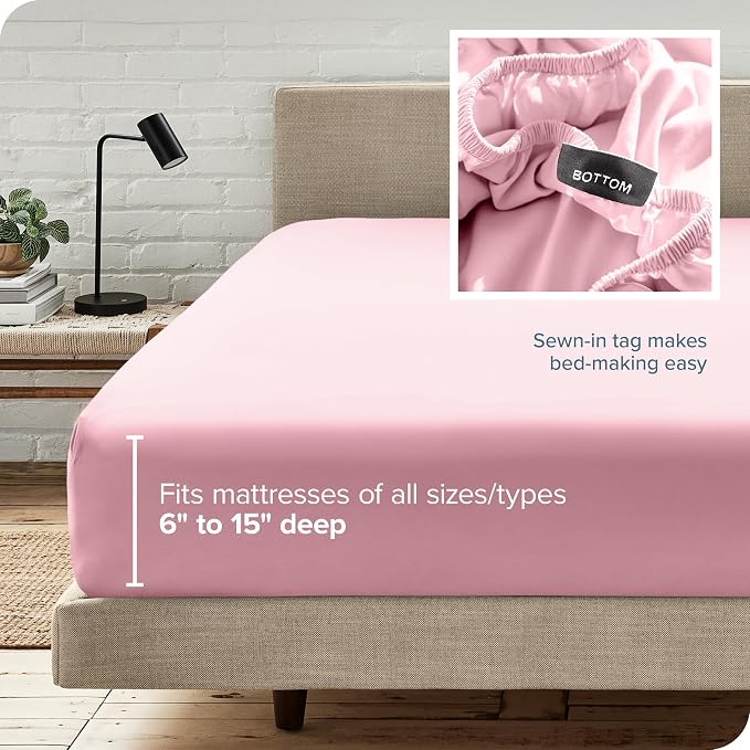 Bare Home Fitted Bottom Sheet Twin Size - Image 6