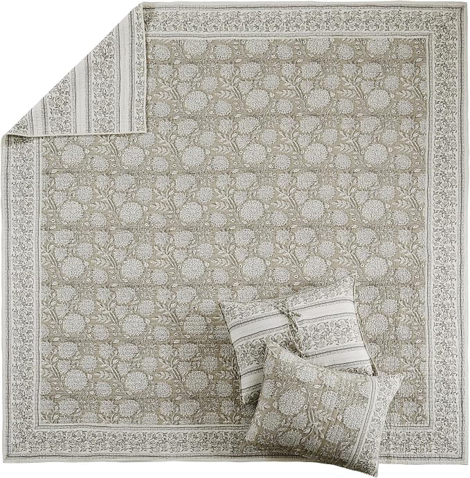 Levtex Home Adare Taupe Reversible Twin XL/Twin Quilt Set - Image 5