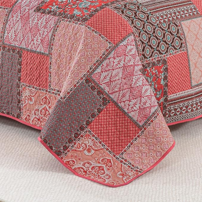 BEDIFANY Cotton Queen Quilt Set, Farmhouse Queen Size Quilt Bedding Set - Image 5