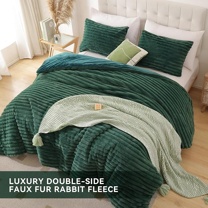 Smoofy Fluffy Queen Comforter Set 3 Pieces - Image 4