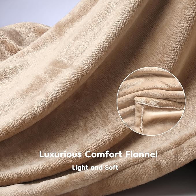 LaffyLo Heated Throw Blanket 50 x 60, Fast Heating Electric Blanket, Flannel - Image 7
