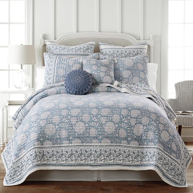 Levtex Home Adare Blue Reversible Full/Queen Quilt Set - Image 2