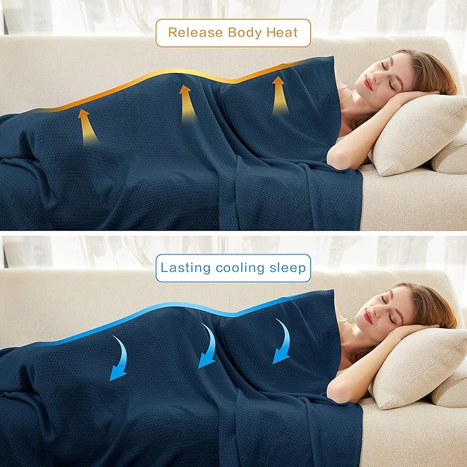 AmyHomie Cooling Blanket Queen Size, 100% Rayon Derived from Bamboo, Cool - Image 3