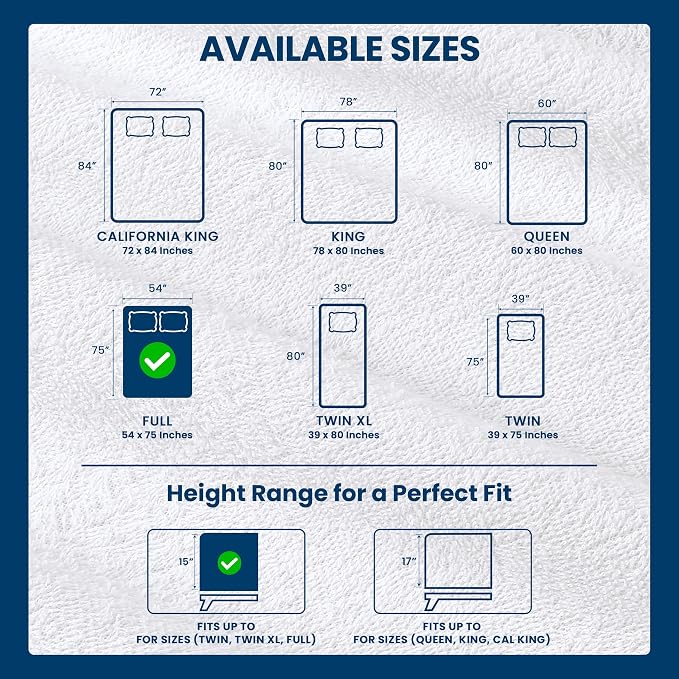 Full Size Mattress Protector Waterproof 2 Pack, Premium 200 GSM Terry Mattress - Image 3