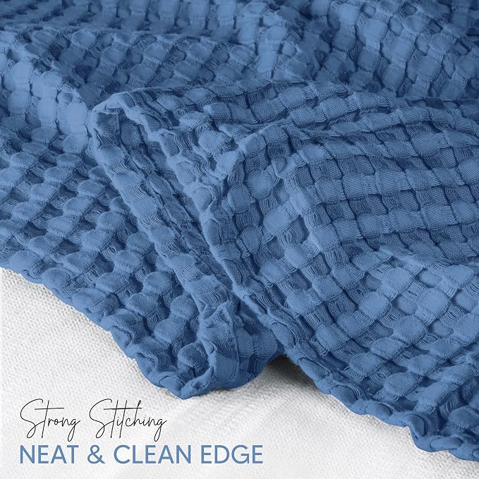 Utopia Bedding 100% Cotton Waffle Weave Blanket Twin Size - Image 3