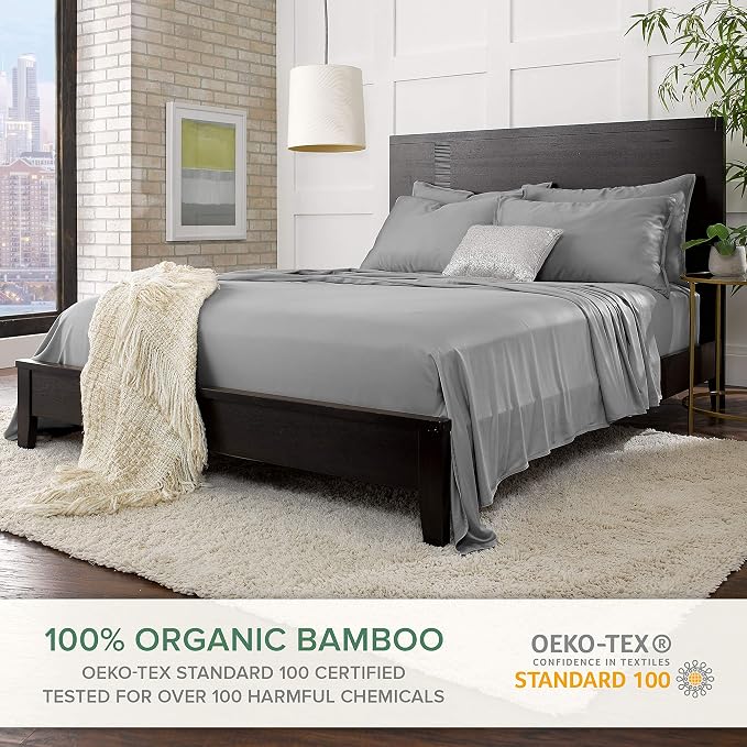 Pure Bamboo Split King Sheets, Genuine 100% Organic Viscose Derived from Bamboo - Image 2