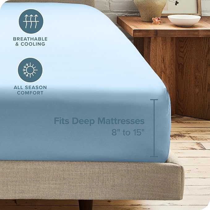 Bare Home 2-Pack Fitted Bottom Sheets Twin XL - Image 4