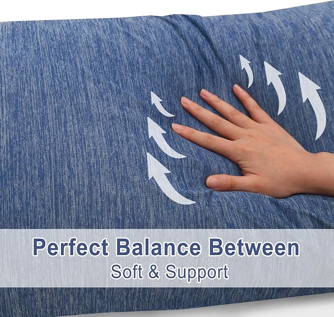 DWCN Memory Foam Body Pillow – Cooling Breathable & Supportive Full Length - Image 3
