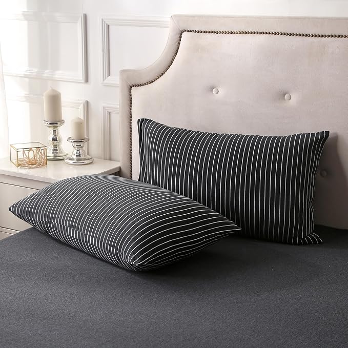PURE ERA Jersey Knit Duvet Cover Set 100% T-Shirt Heather Cotton Super Soft - Image 8