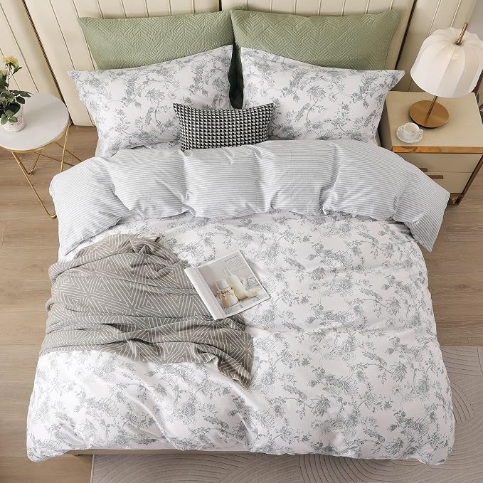 OAITE Duvet Cover Set, 100% Cotton Comforter Cover - Image 2