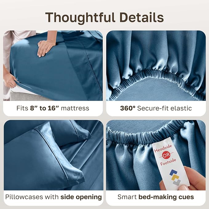 California Design Den Soft Full Size 100% Cotton Sheet Sets, 400 Thread Count - Image 5