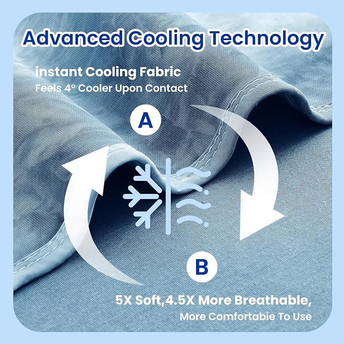 Topcee Cooling Throw Blanket for Hot Sleepers, Arc-Chill Q-Max >0.5 Cool Fiber - Image 5