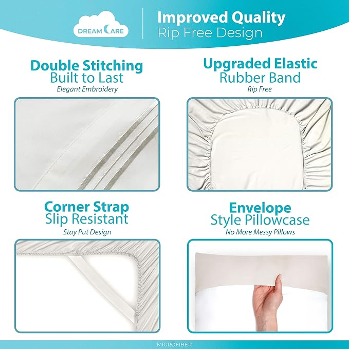 DREAMCARE Twin XL Sheet Sets - Image 6