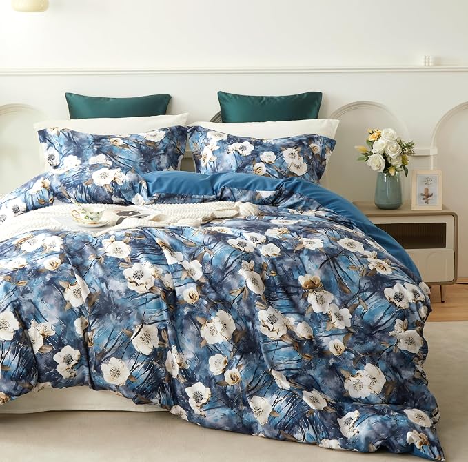 Cupocupa Duvet Cover King Size Set Boho Floral Pattern King Duvet Cover Set - Image 3