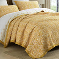 SahSahCasa Quilt Set King Size, 100% Cotton Quilt Bedding Set Bedspread by SahSahCasa