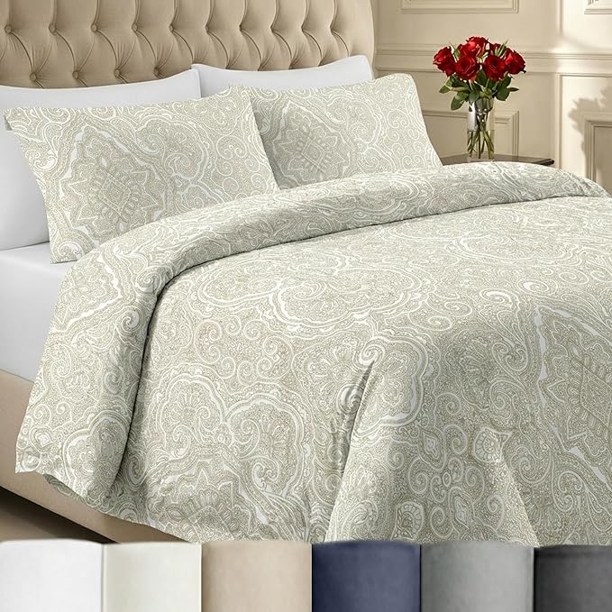 California Design Den 3 Piece King Size Duvet Cover Set, 400 Thread Count 100% by CaliforniaDesignDen