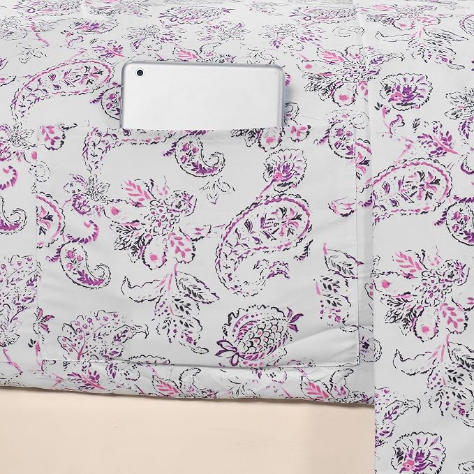 Elegant Comfort Luxury Soft Bed Sheets Paisley Pattern - Image 3