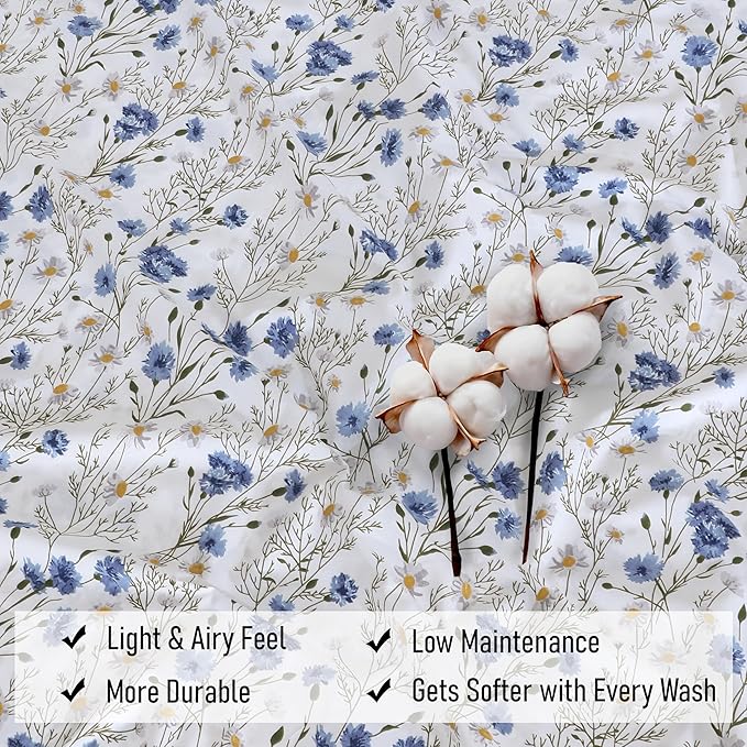 RUVANTI 100% Cotton Sheets – King Size Percale Bedding, Cooling & Breathable - Image 8