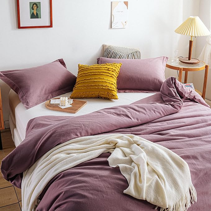 Simple&Opulence 100% Linen Duvet Cover Set 3pcs Basic Style Natural French - Image 8