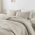 WDCOZY Light Beige Quilt King Size Bedding Set by WDCOZY