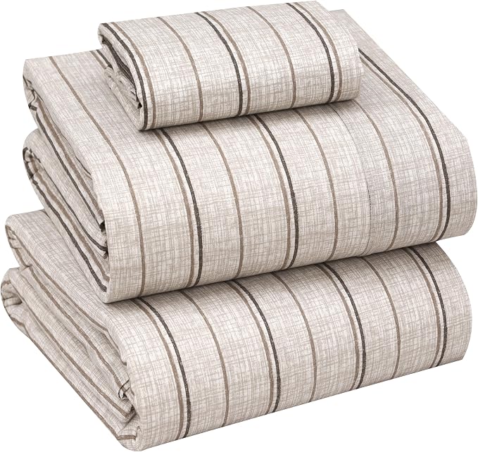 RUVANTI 100% Cotton Sheets – Twin Size Percale Bedding, Cooling & Breathable by Ruvanti