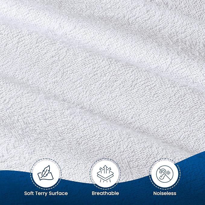 King Size Mattress Protector Waterproof 2 Pack, Premium 200 GSM Terry Mattress - Image 8