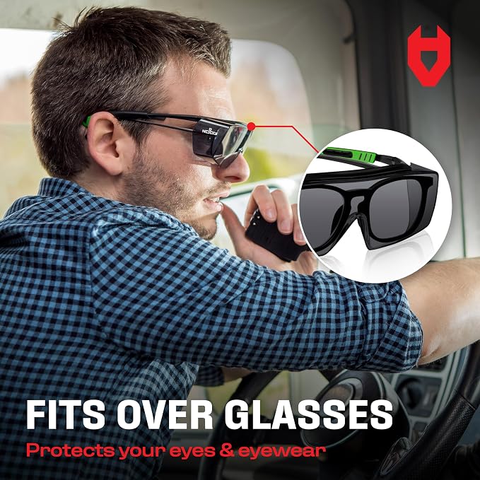NoCry Tinted Safety Glasses Over Eyeglasses - Image 3