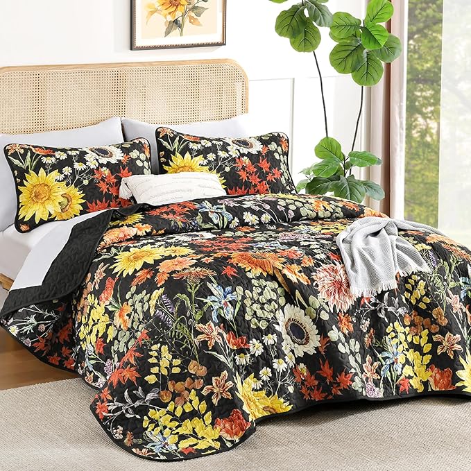 Yiran Quilt King Size, 3 Pieces Spring Summer Soft Lightweight Microfiber - Image 3