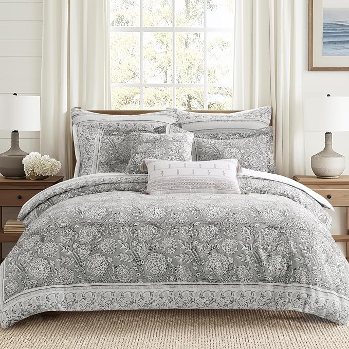 Levtex Home Adare Grey Reversible Full/Queen Comforter Set - Image 2