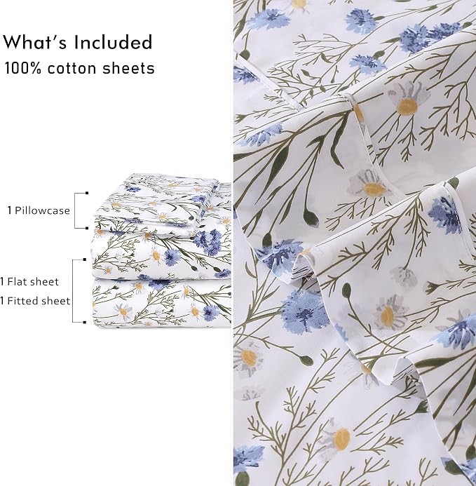 RUVANTI 100% Cotton Sheets – Twin XL Size Percale Bedding, Cooling & Breathable - Image 9