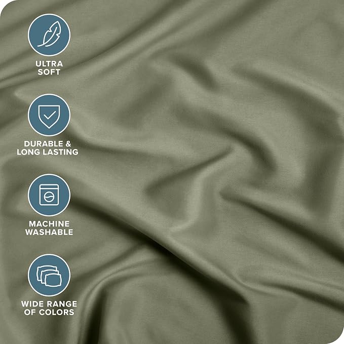 Bare Home 2-Pack Fitted Bottom Sheets Split King - Image 2