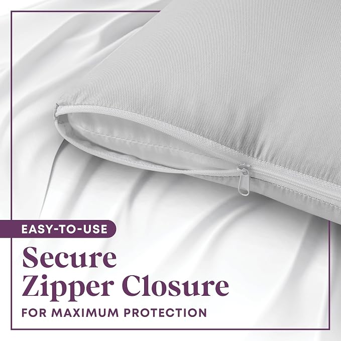 CirclesHome Pillow Protectors 4 Pack Queen Zippered - Image 3